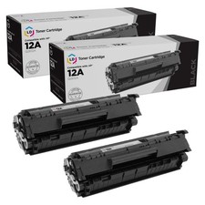 LD Compatible Replacements for HP Q2612A / 12A 2PK Black Laser Toner Cartridges picture