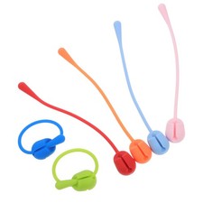 16 Pcs Silicone Cable Ties Cord Wraps Cable Organizers Cord Straps for Desk picture