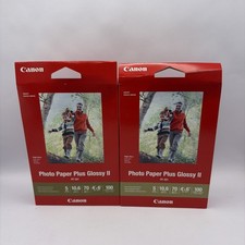 Canon PP-301 Photo Paper Plus Glossy II 4x6 100-Packs X2 New Sealed picture