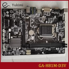 FOR GIGABYTE GA-H81M-DDR3*2 16GB LGA1150 D3V Micro ATX Ｍotherboard Test OK picture