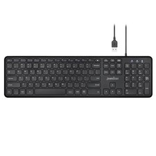 Perixx PERIBOARD-210 Wired Full-Size USB Keyboard with Quiet Keys for Desktop picture