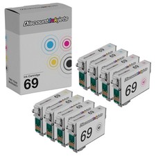 8 T069 Reman BLACK COLOR Ink Cartridge for Epson T0691 Stylus CX7400 CX7450 NX11 picture
