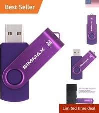 32GB USB 2.0 Flash Drive - Lightweight Swivel Pen Drive in Elegant Purple picture