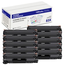 10PK Black CF283X Toner Cartridge For HP 83X LaserJet Pro MFP M225rdn M225dw picture