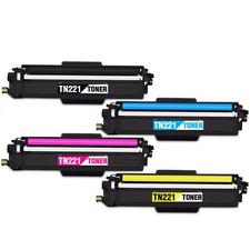 TN221 TN225 Toner Cartridge Set for Brother TN 221 BK/C/M/Y MFC-9330CDW (4 Pack) picture