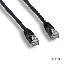 Kentek Black 25ft Cat6 UTP Cable 24AWG 550MHz Pure Copper RJ45 Ethernet Routers picture