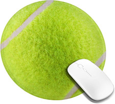 Tennis Ball round Mouse Pad, Small Gaming Mousepad with Stitched Edge, Non-Slip  picture