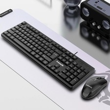 1Pcs Wired USB Keyboard And Mouse Set Suitable For Computer Laptop Business Offi picture