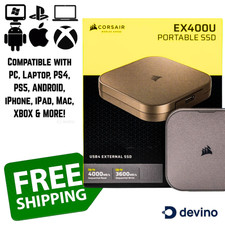 CORSAIR EX400U 1TB 2TB 4TB 4000MB/s Portable External USBC SSD MagSafe Mac iOS picture