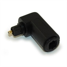 Toslink 90 Degree Angled Swiveling Male/Female Adapter picture