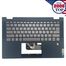 New For Lenovo Flex 5-14IIL05/14ITL05/14ALC05 Palmrest Backlit Keyboard Blue picture