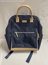 Maevn Navy Blue Professional Medical Nursing Laptop Backpack Tan Trim Large picture