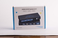 VPFET VP-SW200 HDMI KVM Switch 2x1 4K 60Hz HDMI 2.0 4x USB 3.0 Wired Remote NEW picture