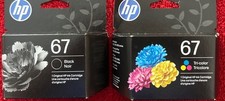 March & May 2028:  Set Of 2 HP 67 Black & 67 Tri-Color Combo Set Ink Cartridges picture