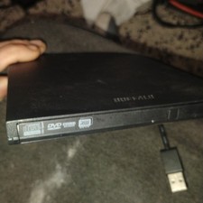 Buffalo MediaStation 8x Portable DVD Writer Burner DVSM-PT58U2VB USB Bus Powered picture