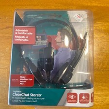 Logitech ClearChat Stereo PC Headset Black New Wired Rotating Microphone picture