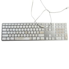 Apple A1243 Wired USB Keyboard with Numeric Keypad Aluminum 2007 FAIR CONDITION picture