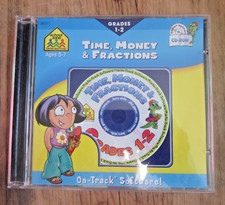 School Zone Time, Money & Fractions Win / Mac CD ROM Software Math Grades 1-2 picture