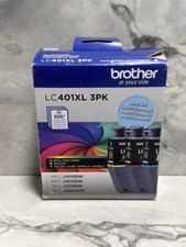 Brother Genuine LC401XL Cyan Magenta Yellow Ink Cartridges LC-401 01/2028 Sealed picture