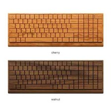Wooden keyboard made of natural wood 