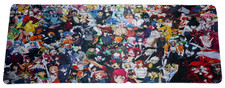 LARGE XL ANIME COLLAGE DESK TOP MAT MOUSE PAD 12x31 ONE PIECE POKEMON DRAGONBALL picture