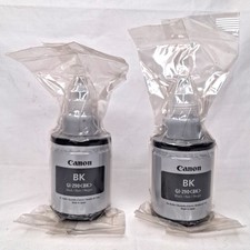 Genuine Canon GI-290 BK Black Sealed Ink Bottle LOT of 2 Bottles NEW & SEALED picture
