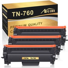 3x Toner (with Chip) for Brother TN760 TN730 DCP-L2550DW HL-L2370DW L2390DW picture