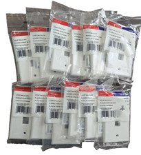 LOT 12 Leviton 41080-2WP QuickPort 2-Port Single Gang Wall Plate White NEW picture