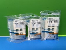 Lot Of 3 AMP - 557691-1 - 6 Port Faceplate - Almond  picture