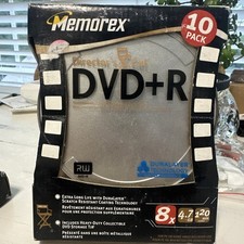 Memorex Directors Cut DVD+R 8x 4.7GB 120min Video 10 Pack in a in Brand New picture