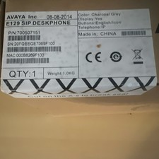 Avaya E129 SIP Deskphone Charcoal Grey Ethernet RJ-45 Display MPN 700507151 picture