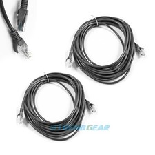 2X 50FT 15M CAT5 CAT5E RJ-45 ETHERNET LAN NETWORK PATCH CABLE GREY CORD PC MAC picture