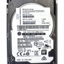 01AC598 IBM HARD DRIVE 1.8TB 10K 12G SAS 2.5 SFF FOR STOREWIZE V5000 G1 G2 picture