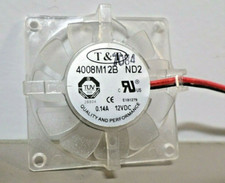 T&T 4008M12B ND2 Clear 2 Wire / 2 Pin Cooling Fan 40mm x 40mm x 9mm picture