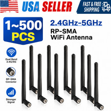 500X RP-SMA Antenna for WiFi 2.4GHz 5Ghz Wireless Router or Card Female Pin LOT picture