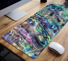 Large Gaming Mouse Pad Haliotdis Shells Ocean  Desktop Pad Keyboard Mat 31 x15in picture