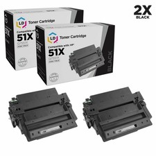LD Replacement for 51X Q7551X HY Black 2pk for HP M3027 M3027x M3035xs M3027 picture