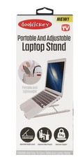 Sleek silver laptop stand. Portable and lightweight design. picture