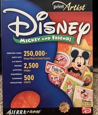 Print Artist: Disney Mickey and Friends PC, 2001 Scrapbooking, Greeting Cards picture
