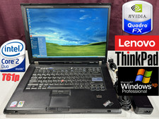 RESTORED Windows XP Vintage Retro Classic Gaming Laptop PC Lenovo ThinkPad T61p picture