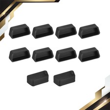 10 x Silicone VGA Port Anti-Dust Stopper Cap Cover for DB9 RS232 Black picture