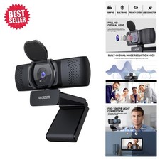 High-Resolution 1080P Webcam with Noiseless Mic & 90° Wide Angle for Meetings picture