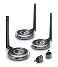 AIMIBO 5.8G Wireless HDMI Transmitter and 2 Receivers, 4K Decode 1080P@60Hz picture