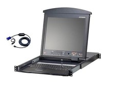 Aten KL1508AMUKit 8-port 17in Dual Rail LCD KVM Switch and Cable Bundle picture