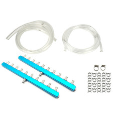 OCOCOO 10-Port Billet Aluminum Water Cooling Distribution Manifold Anodized Blue picture