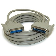 25ft Serial DB25 Male to Female Extension Cable RS232 Straight-Thru Molded picture