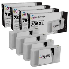 LD 4pk Replacement Black Ink Cartridge for Epson 786XL T786XL120 WF-4630 WF-4640 picture