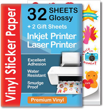 Papel adhesivo de vinilo imprimible de ra calidad para su impresora de inye NUEV picture