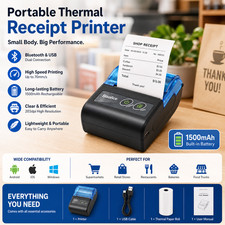 58mm Handheld Bluetooth Wireless Pocket Mobile POS Thermal Receipt Printer T8W6 picture