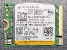Micron 2450 256GB M.2 2230 PCIe Gen4 x4 NVMe SSD MTFDKBK256TFK OEM 100% Health picture